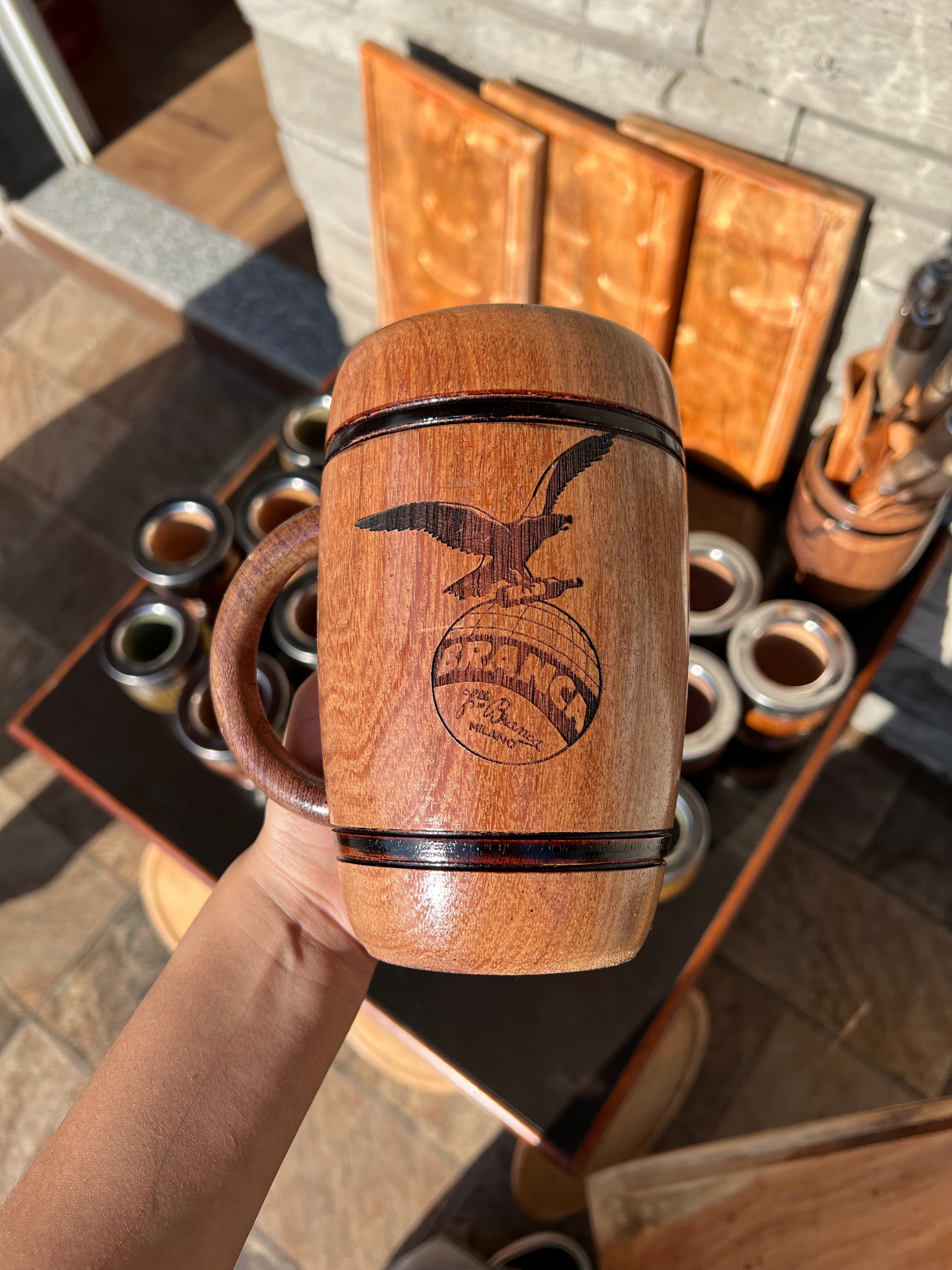 VASO ALGARROBO GRABADO BRANCA