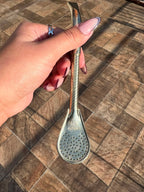 Bombilla Alpaca Dorada MSC Pico de loro