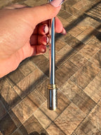 Bombilla Acero Inox Pico Pala Doble Anillo Dorado