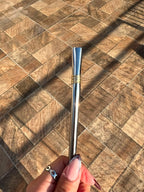 Bombilla Acero Inox Pico Pala Doble Anillo Dorado