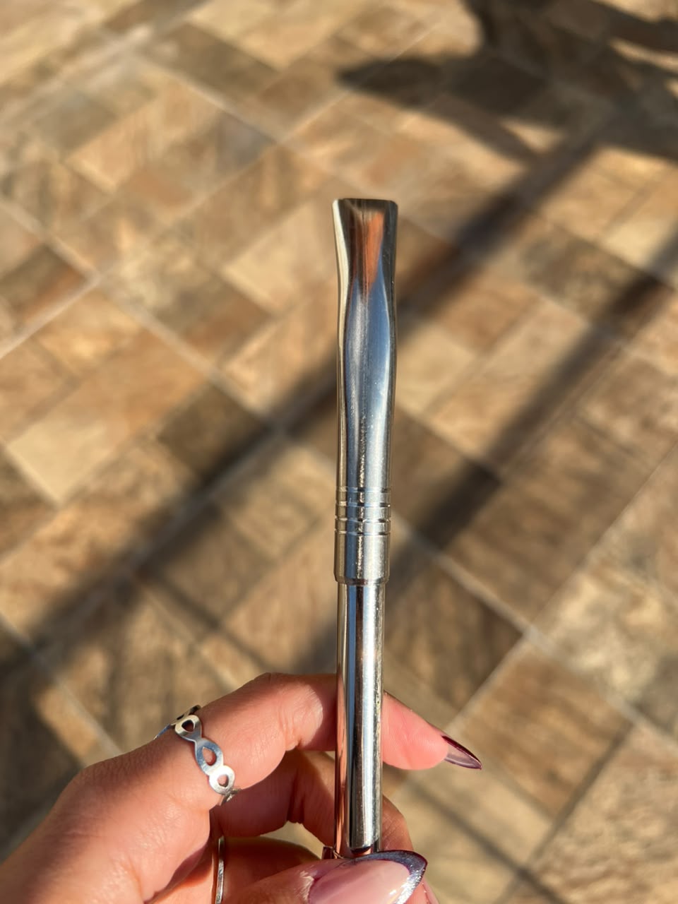 Bombilla Acero Inox Pico de loro Curva