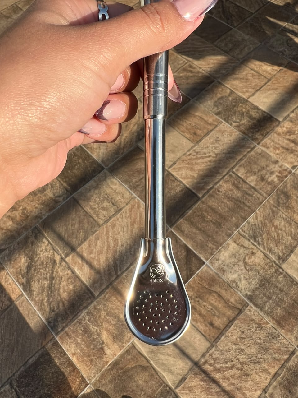 Bombilla Acero Inox Pico de loro Curva